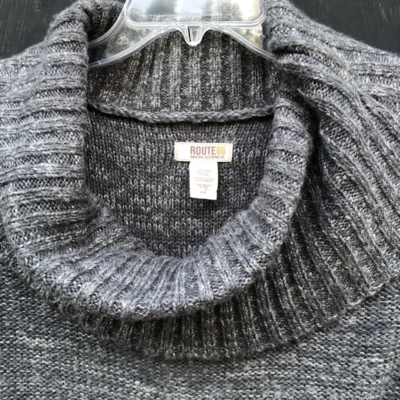 Women’s Grey Cowl Neck Long Pullover with Belt - Picture 4 of 6